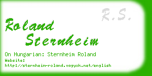 roland sternheim business card